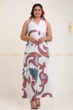Imprinted Linen Dress