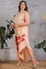 Gloriosa Lily Silk Designer Dress