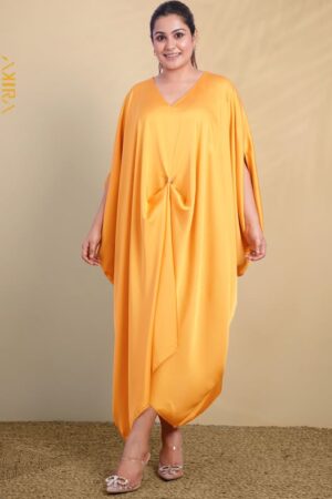 Evening Mirage Silk Poncho Dress