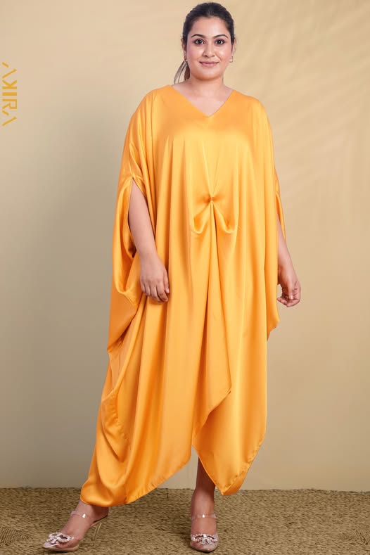 Evening Mirage Silk Poncho Dress