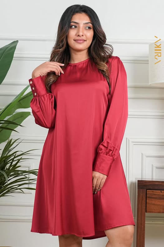 Modern Mosaic Silk Dress