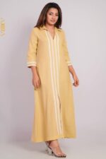 Flax Linen Maxi Elegant Dress