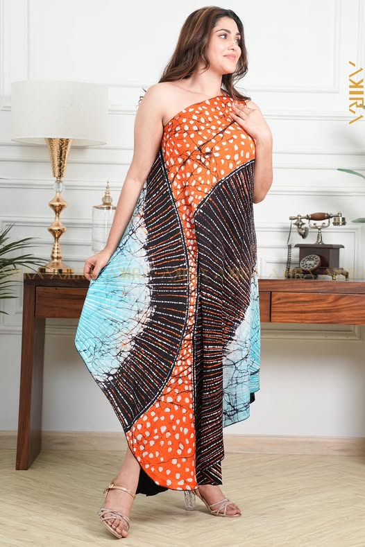 Butterfly designer silk party dress