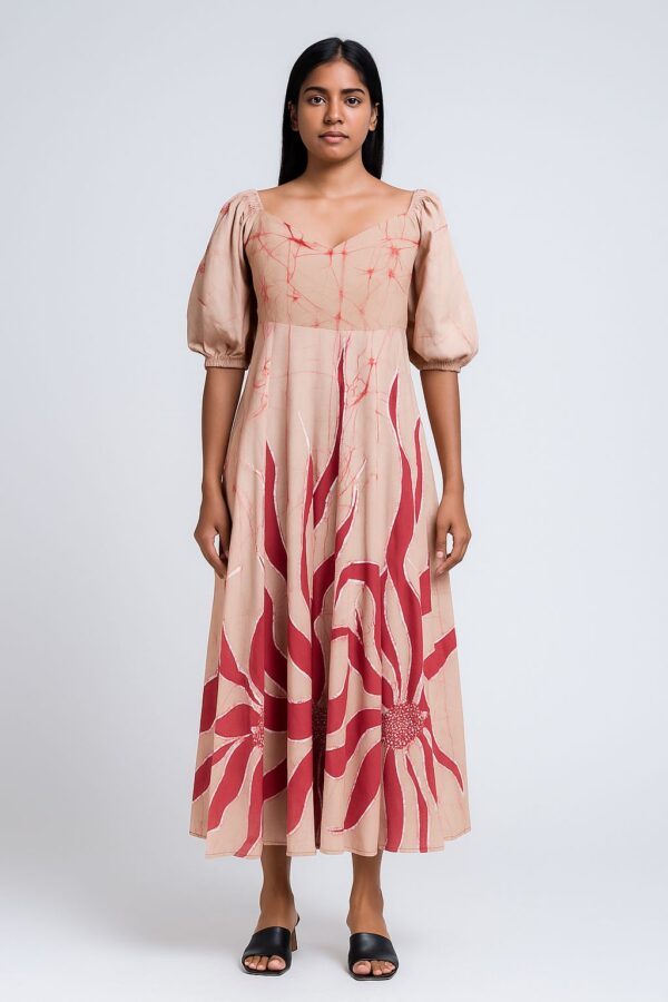 Jasmine Lotus Batik Designer Dress