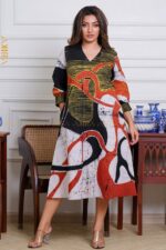 Dewdrop blush batik dress