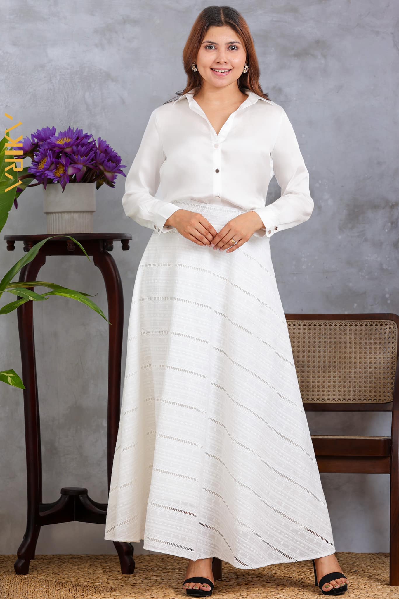 Pearl Designer Lace Skirt