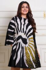 Voilet Dust Batik Designer Dress