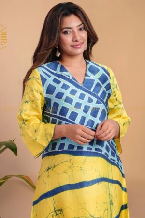 Coral Reff Batik Silk Designer Dress