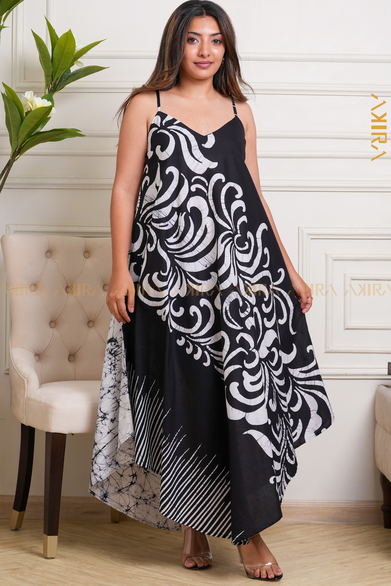 Flame violet batik dress