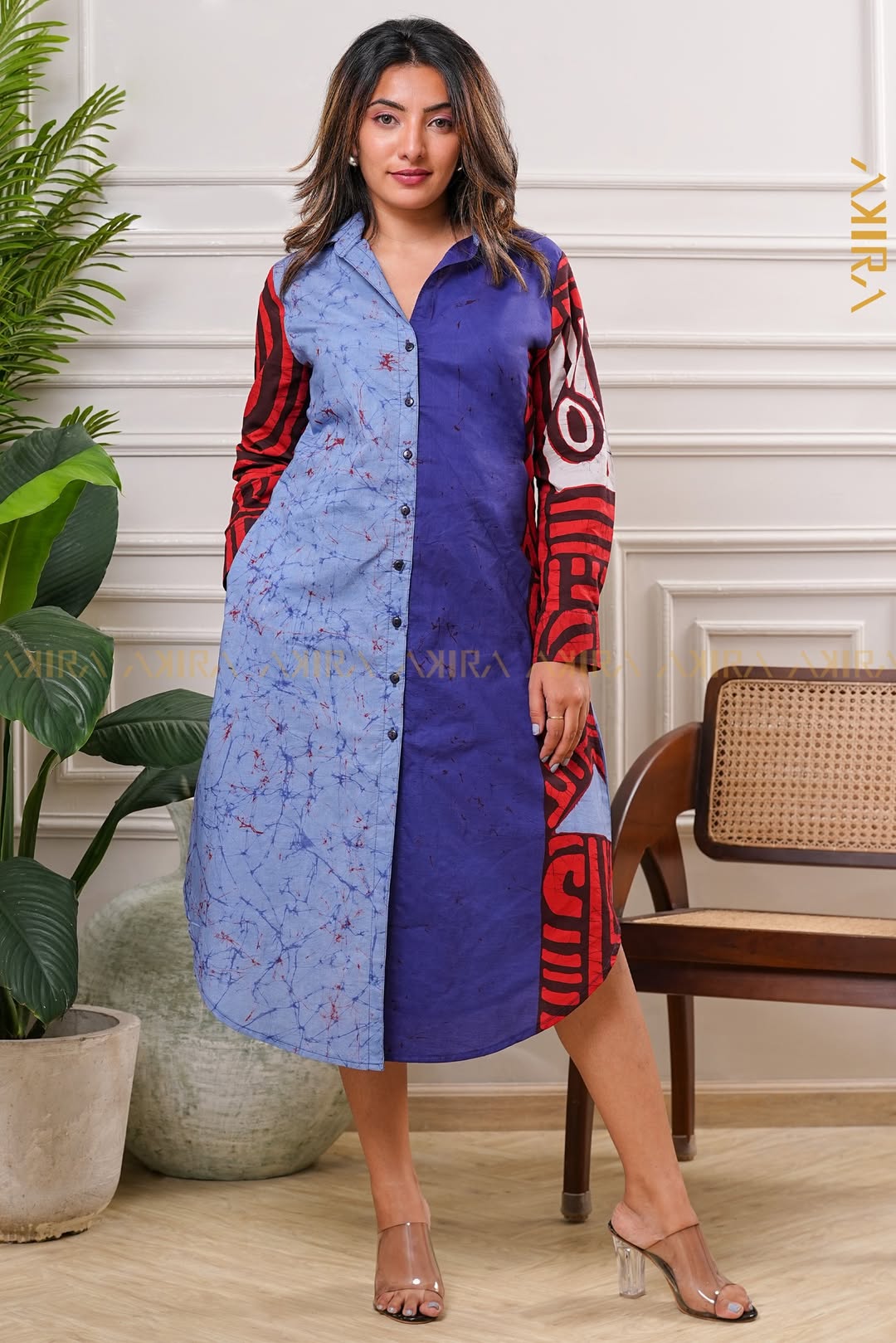 Lavender Elegant Batik Dress.