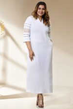 White Elegance Detail Dress