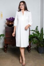 Silvery elegant exclusive dress