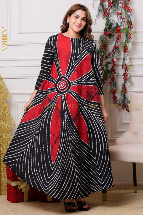 Red Flora Dress