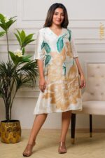 Xavina Floral Silk Party Dress