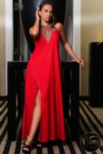 Scarlet gleam party dress