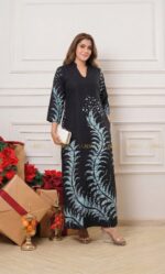 Dark miranda silk party dress