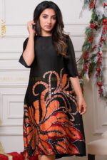 Veloura Modern Silk Party Dress