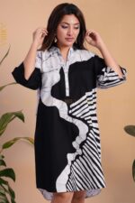 Midnight Tulip Slip Batik Dress