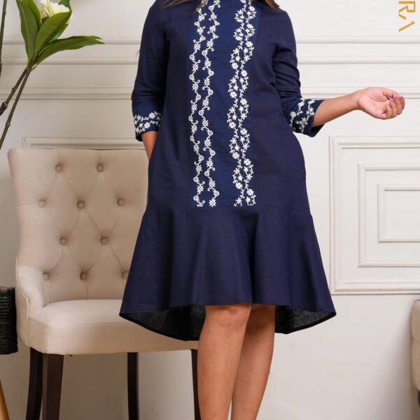 Moss pattern elegant dress