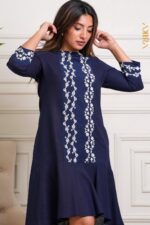 Moss pattern elegant dress