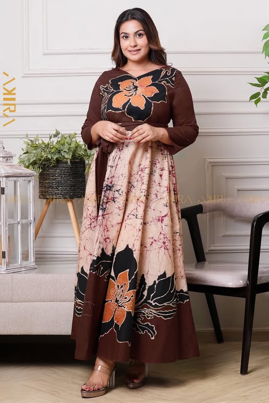 Jasmine Orchid Batik Detail Dress