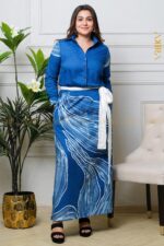 Aqua Elegant Batik Designer Dress