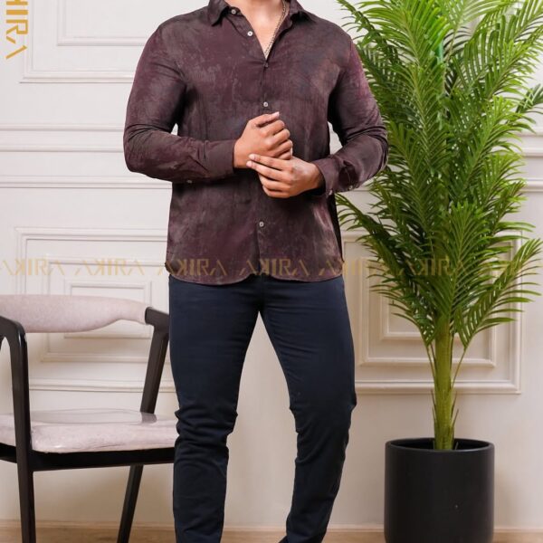 Luxe modern men silk designer shirt