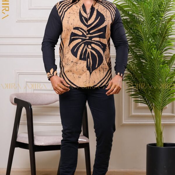 Golden luxe batik shirt