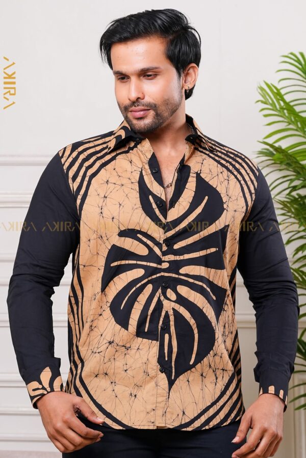 Golden luxe batik shirt
