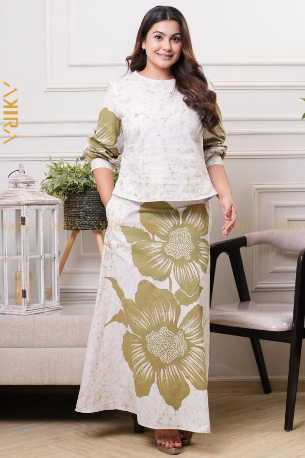 Dyna Floral Batik Top & Skirt